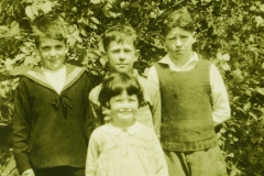 Mary with Dan and Bob and Jack Evans in Port Moody in 1925