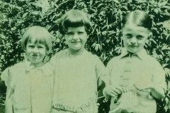 Mary with cousins Dick and Betty Evans all born in 1920 when they were five